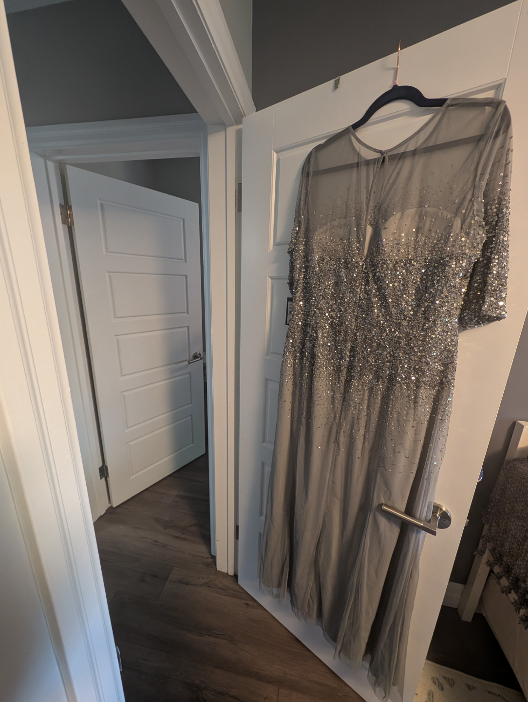 Adrianna Papell Beaded Illusion Gown - Size 16M - photo 2