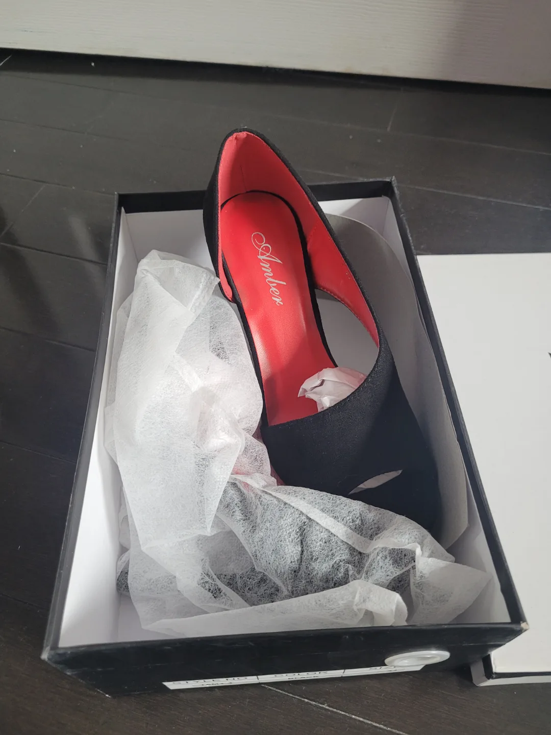 Amber Women's Black Peep-Toe Heels - Size 35 image indicator(2)