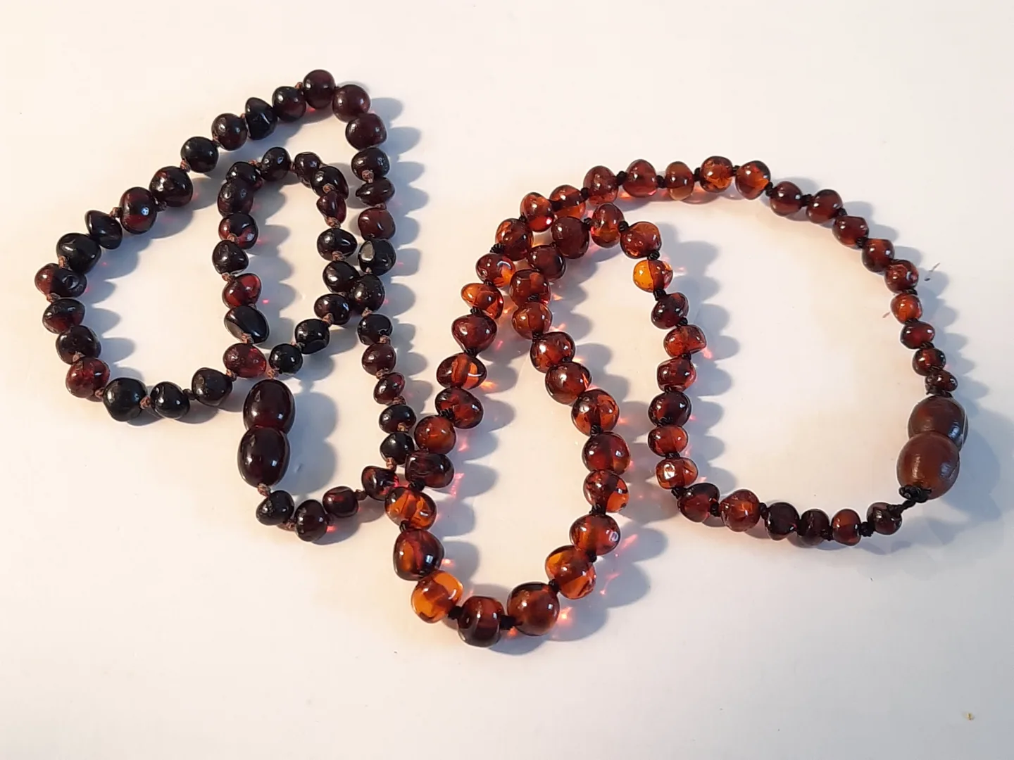 Two amber bead anklets image indicator(5)