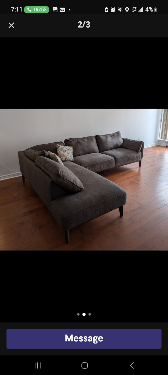 Free delivery Cindy Crawford Sectional Sofa - photo 2