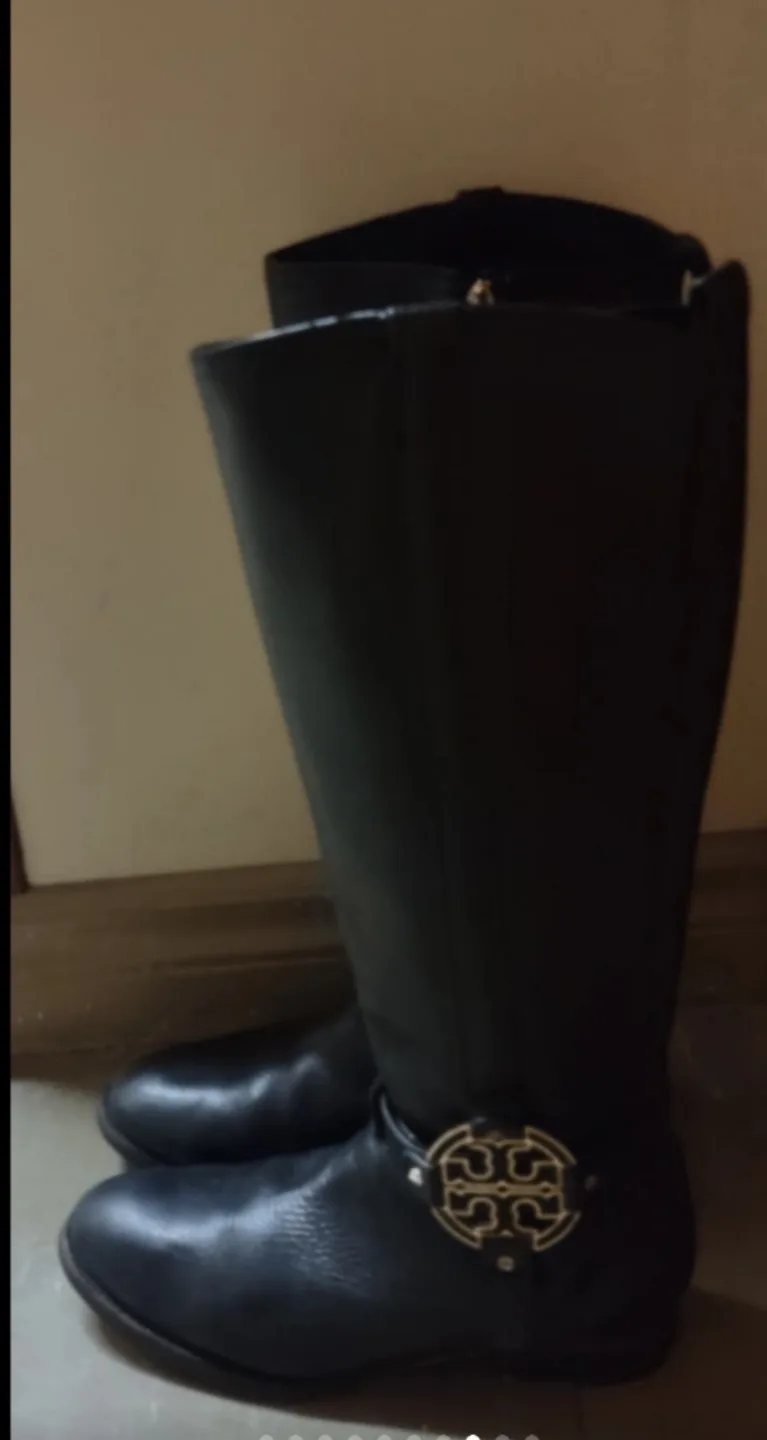 Tory Burch Black Leather Riding Boots image indicator(7)