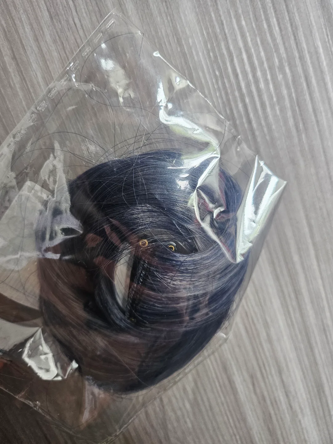 Dark-blue/silver hair clip-in extensions #freecycle thumbnail
