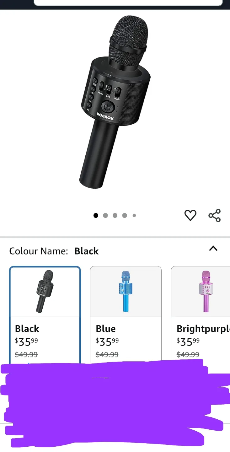 BONAOK Wireless Karaoke Microphone image indicator(2)
