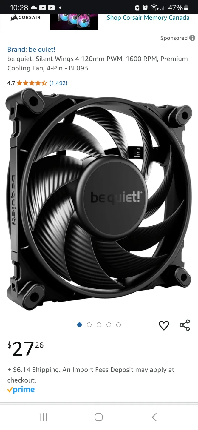 NEW IN BOX: be quiet! Silent Wings 4 120mm PWM Fan - image indicator(4)