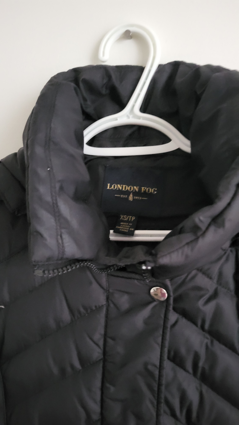 London Fog Black Puffer Coat - XSTP