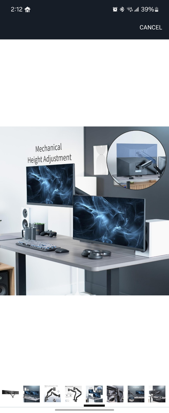 VIVO Dual Monitor Desk Mount - Heavy Duty Adjustable Stand - photo 4