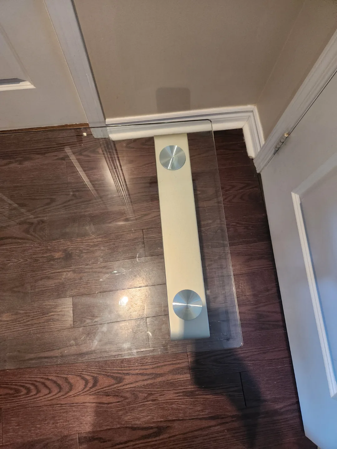 Glass Coffee Table with Silver Metal Legs image indicator(2)