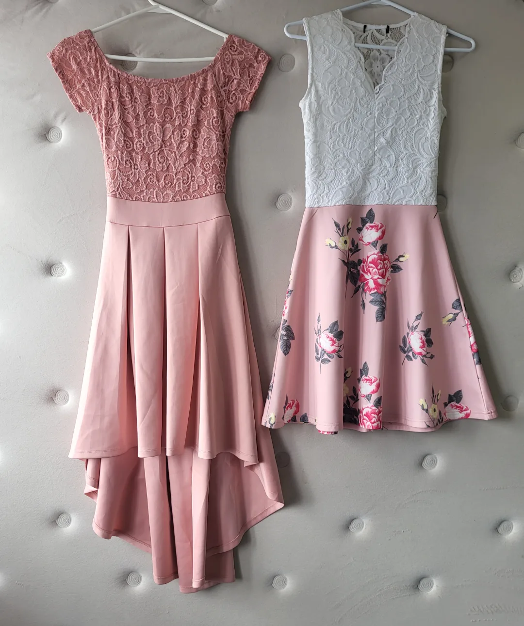 Two Girls' Dresses: Floral & Lace thumbnail
