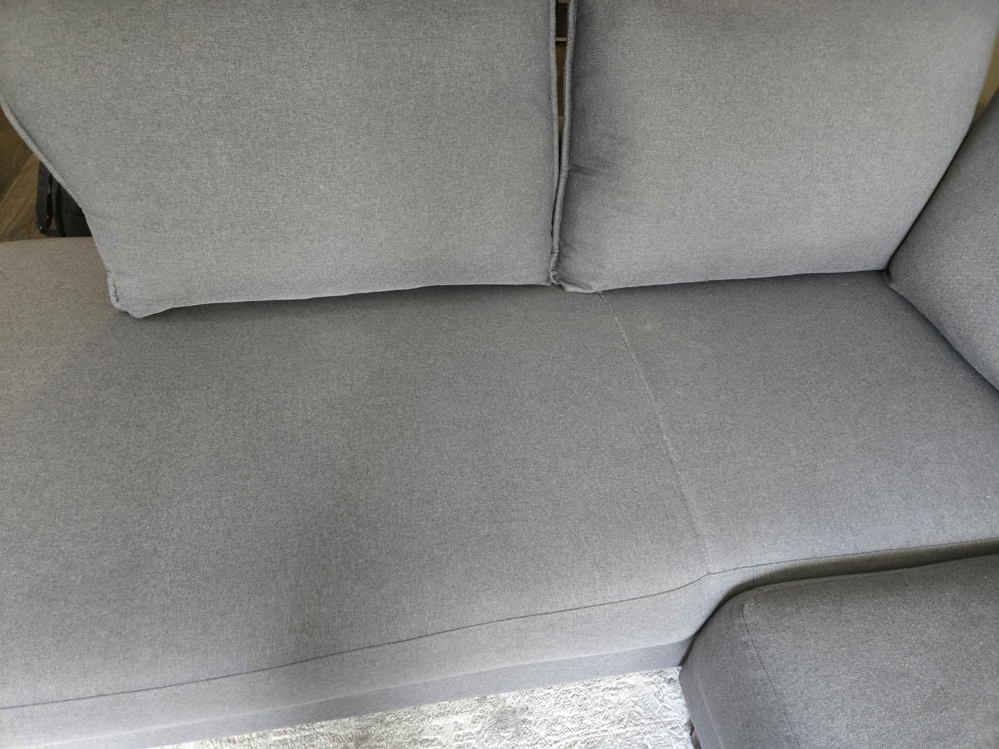 Grey L-Shaped Sectional Sofa - photo 4