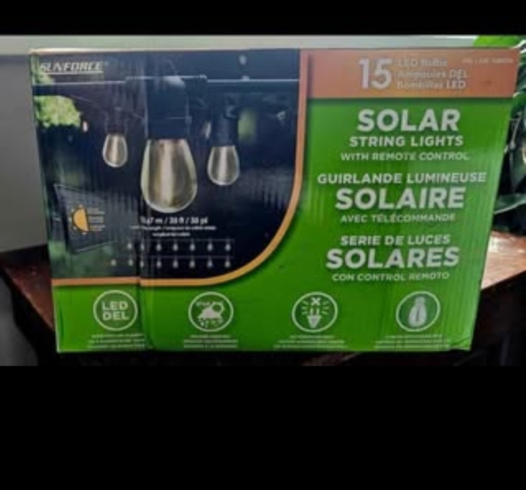 Sunforce 15-Light Solar String Lights with Remote