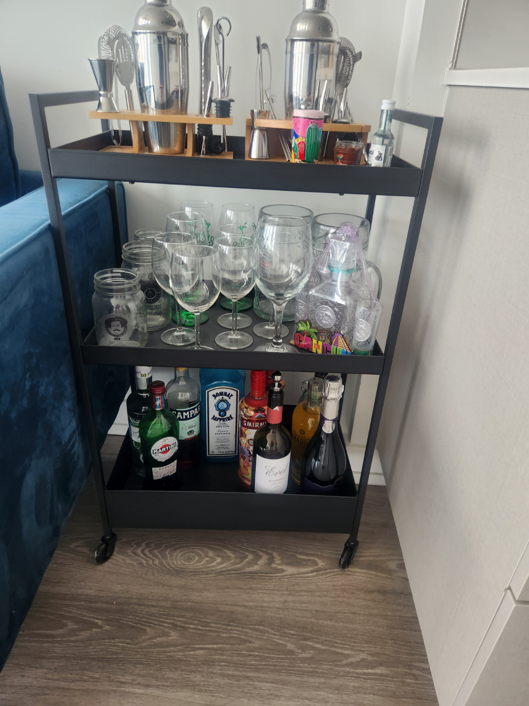 IKEA Three-Tier Black Rolling Bar/Trolley Cart - photo 2