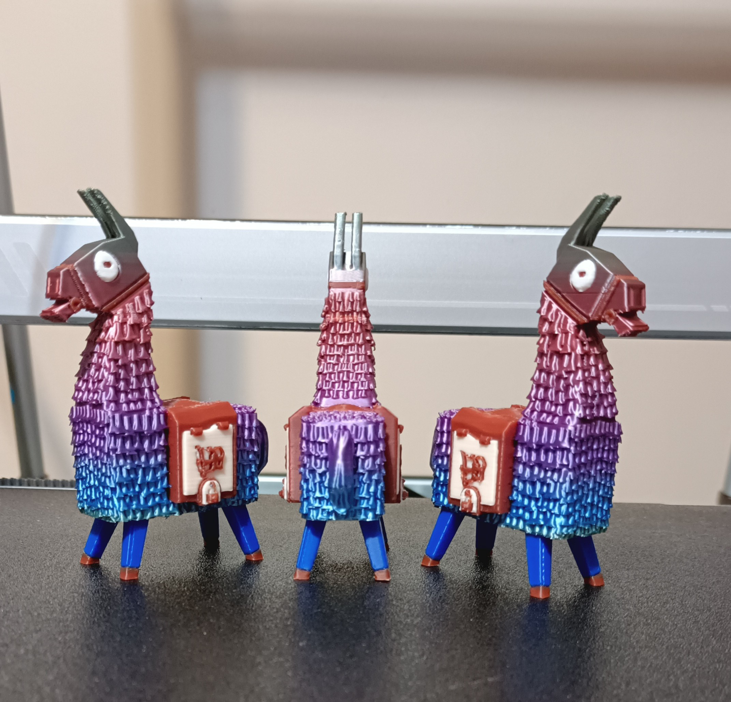 Three 3D-Printed Fortnite Llama Piñata Figures - photo 3