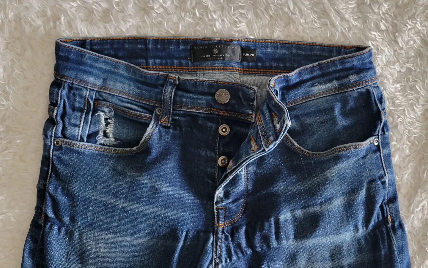 Zara Man Denim Collection Slim Fit Jeans - Size 32 image indicator(7)