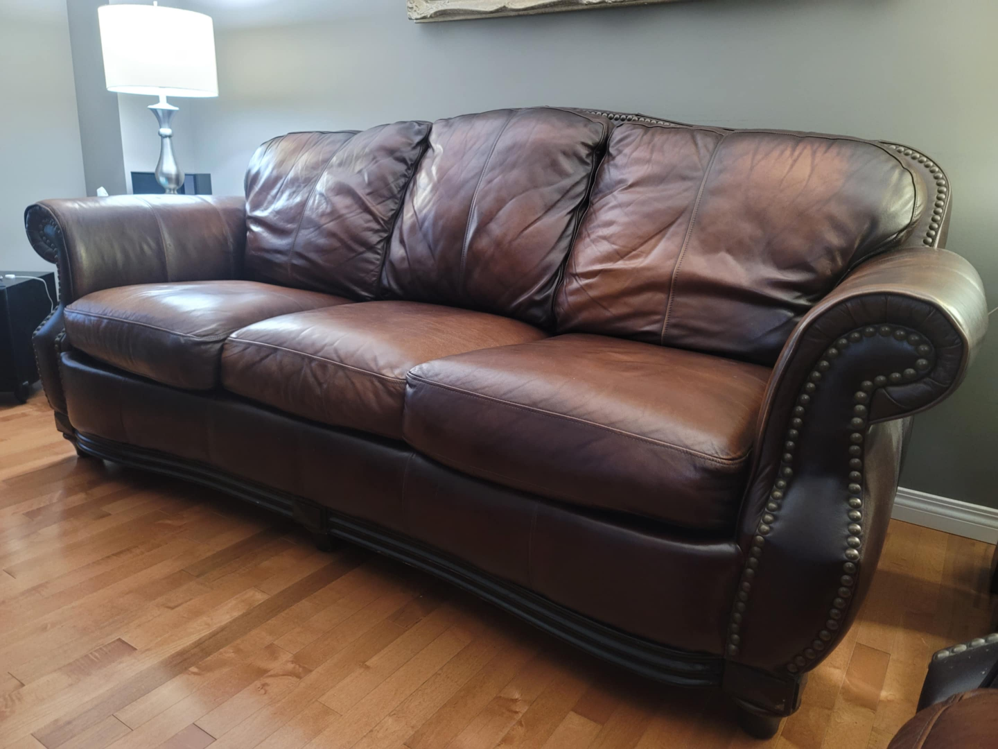 Brown Leather Sofa Set - photo 2