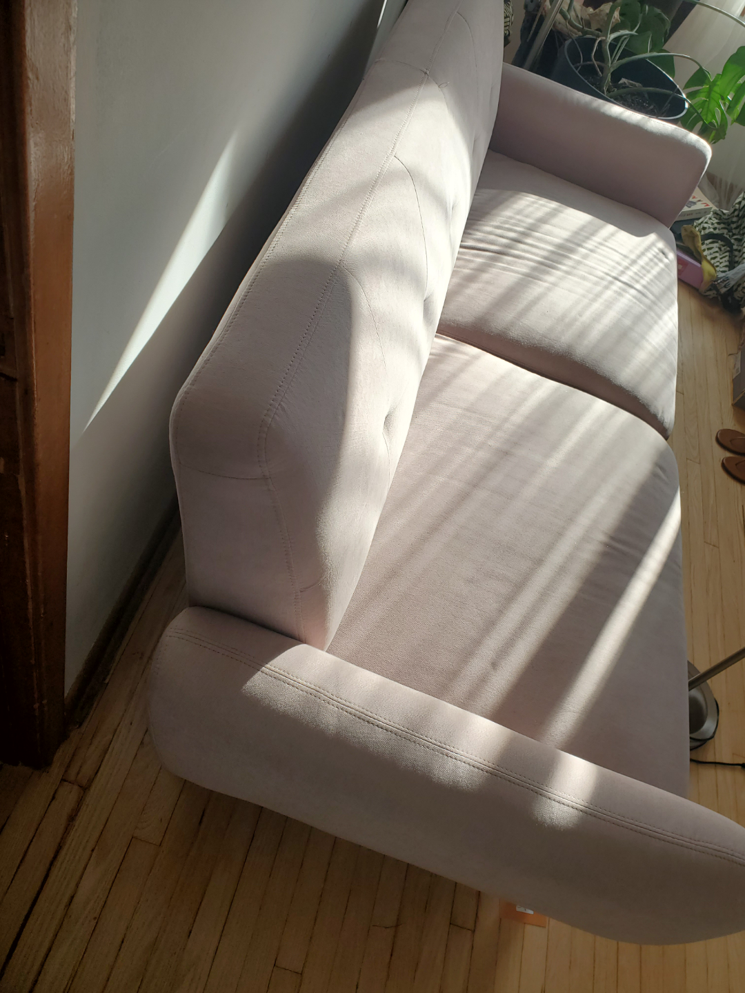 Pink Velvet Two seat couch - photo 2