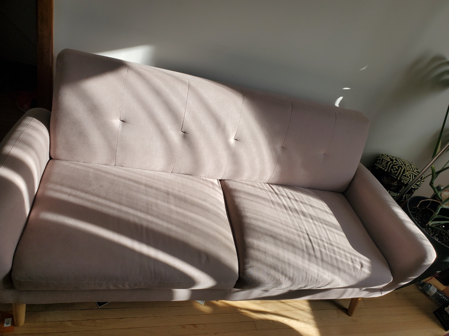 Pink Velvet Two seat couch