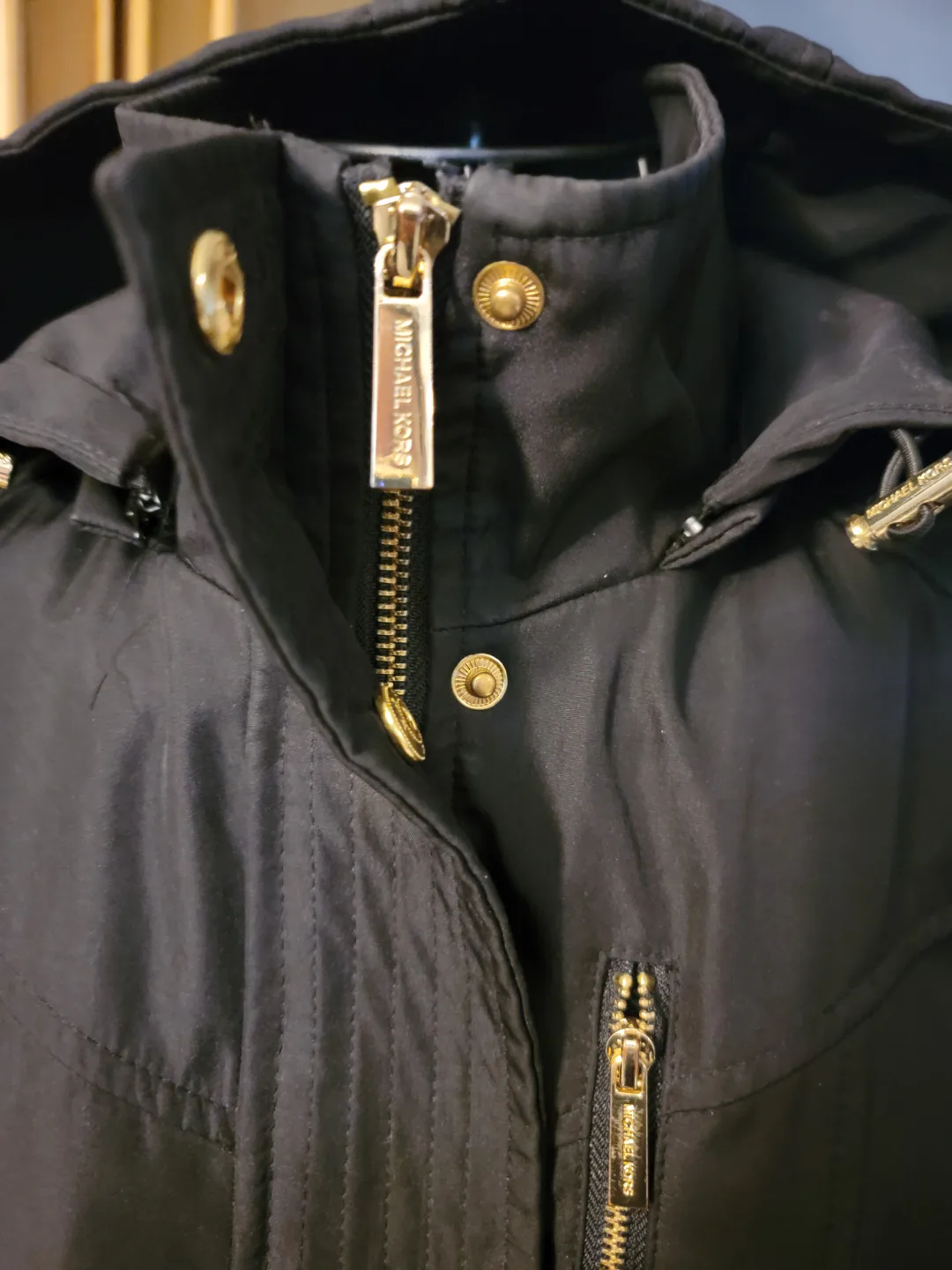 Michael Kors Black Hooded Jacket image indicator(2)