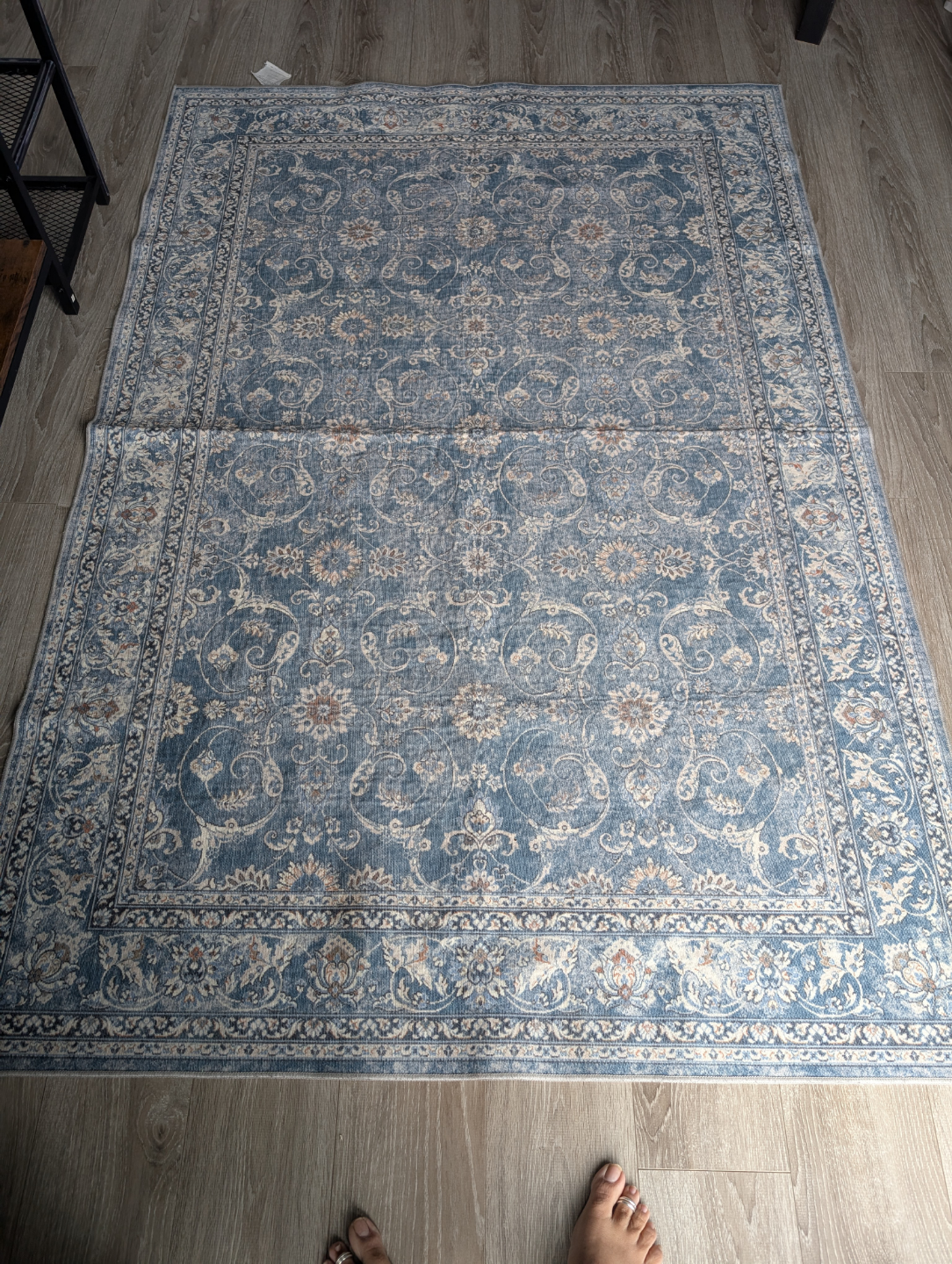 Vintage Blue Area Rug 4x6 Feet - photo 2