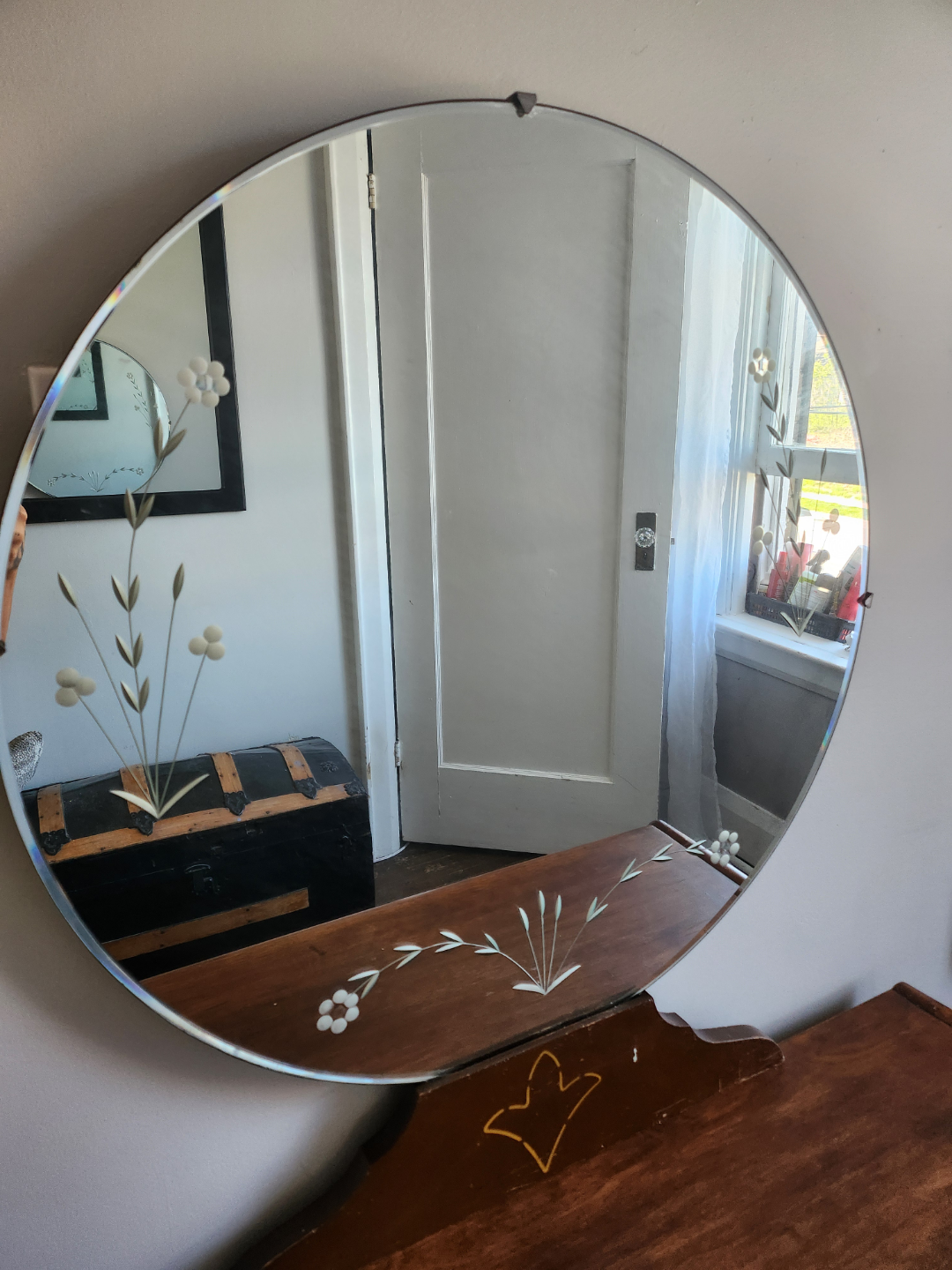 Vintage Vanity Table Set with Mirror - photo 2