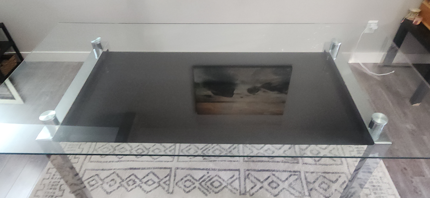 Modern Glass Dining Table - 71" x 35.5" - photo 5