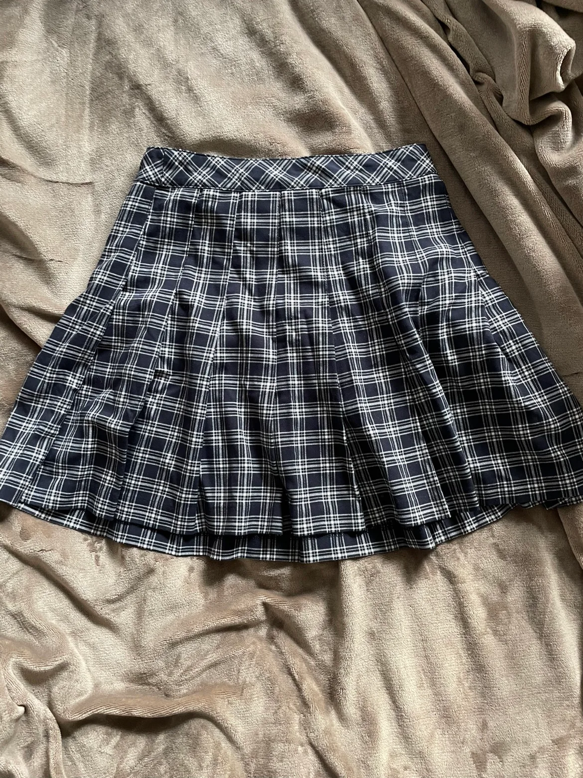 Navy Checkered Skirt thumbnail