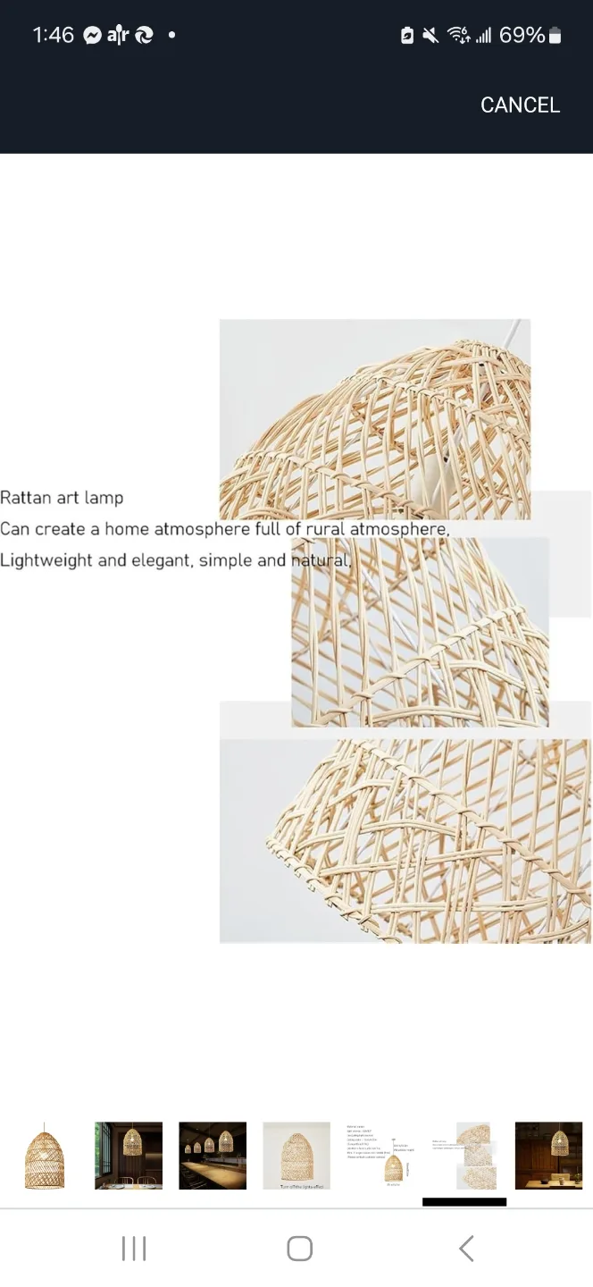 Rattan Pendant Light Fixture image indicator(4)