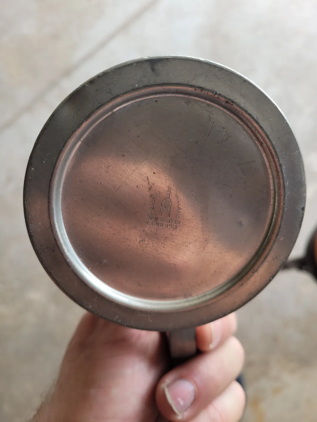 Vintage Pewter Beer Stein Mug thumbnail