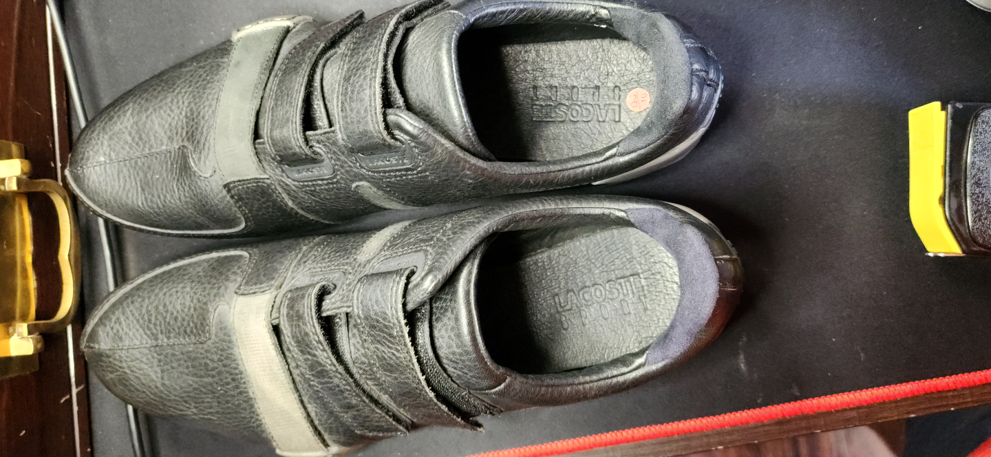 Men's Lacoste Black Leather sneakers new - photo 5