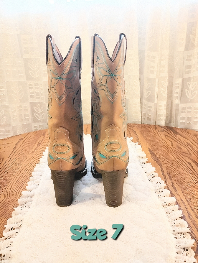 ~ROPER~ High Heel Stitched Leather Cowgirl Boots - photo 2