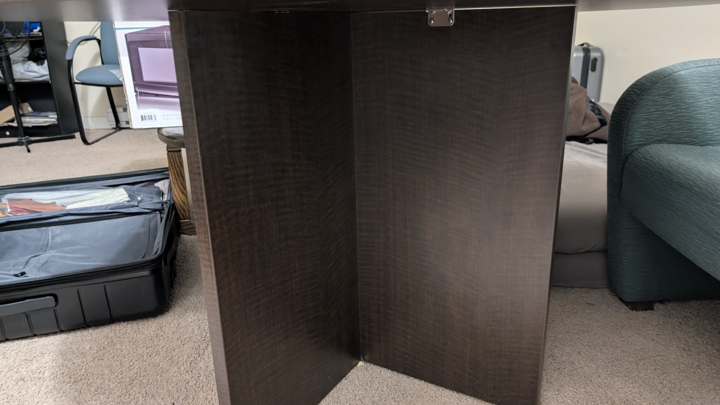 Round Dark Brown Wooden Table - photo 5