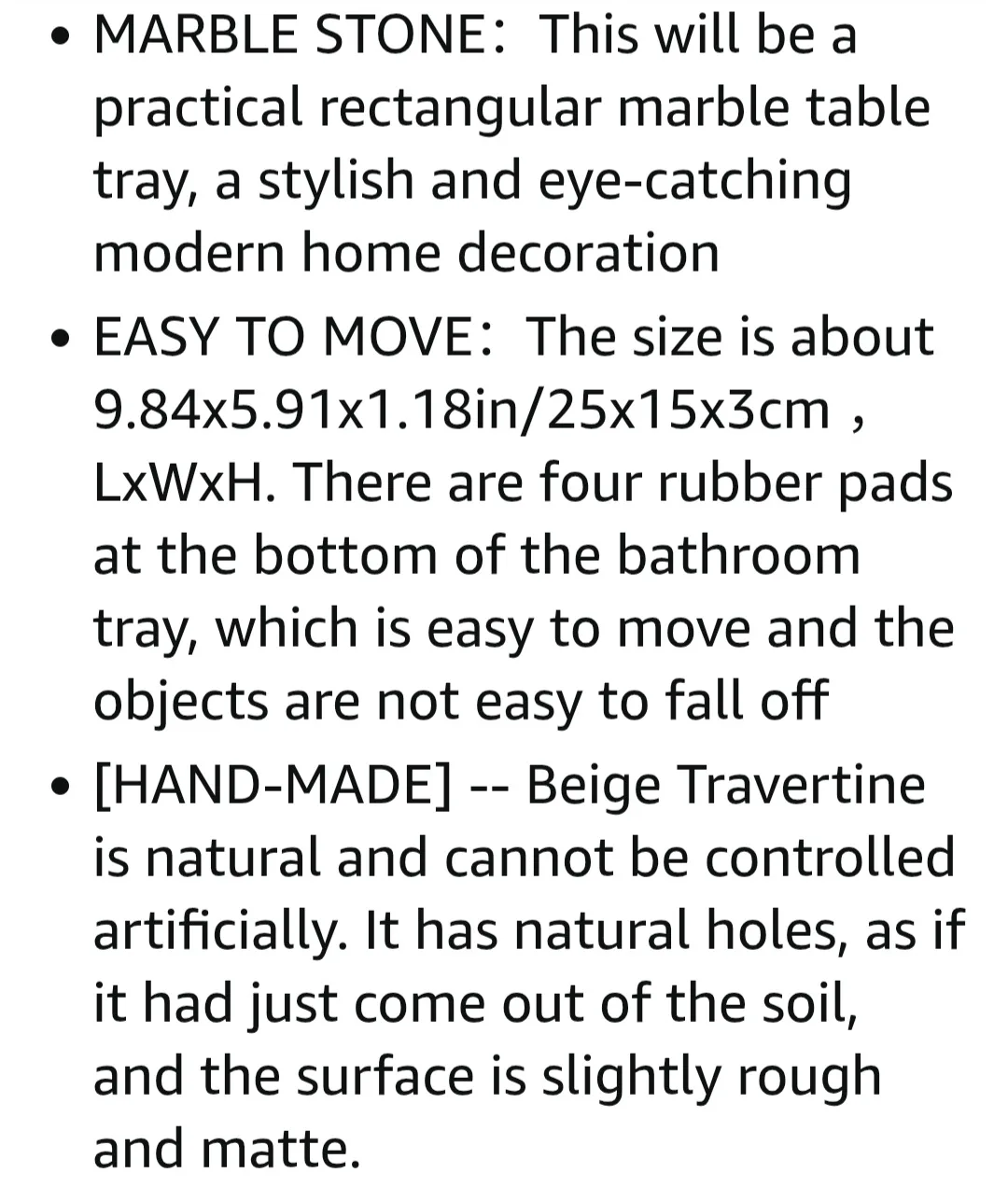 TRAVERTINE (STONE/MARBLE) Hand Made TRAY, MULTI-FUNCTIONAL image indicator(10)