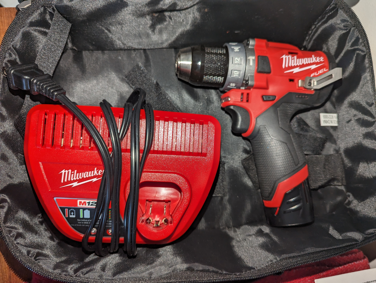 Milwaukee M12 FUEL Cordless Drill with Battery & Charger