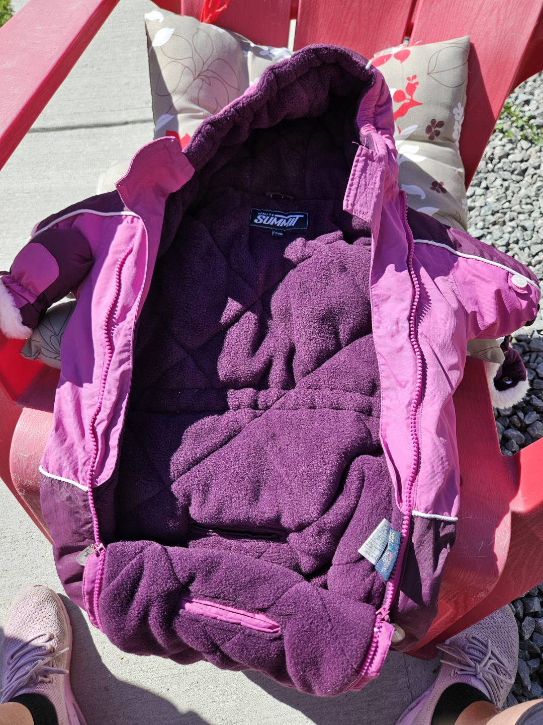 White Summit Baby Snowsuit Size 0-3 Months - photo 3