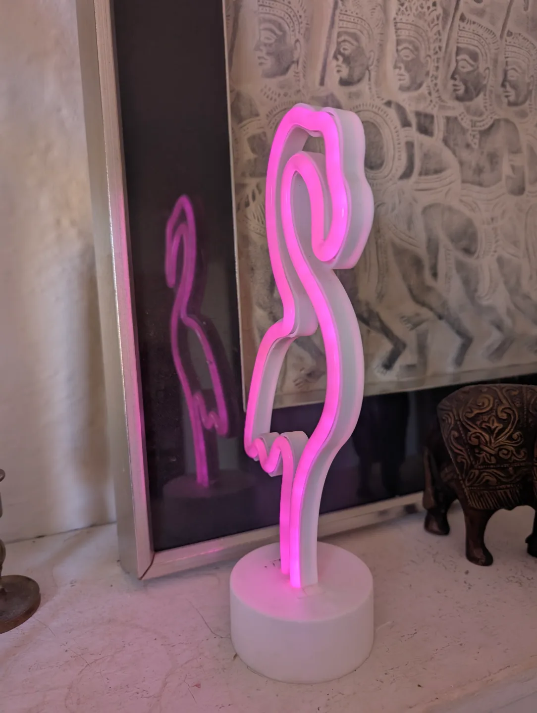 Gorgeous Pink Flamingo Neon LED Night Light 😍 image indicator(4)