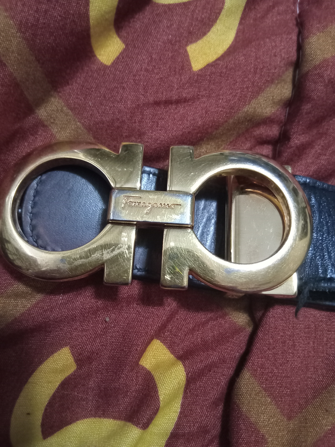 Salvatore Ferragamo Black Leather Belt