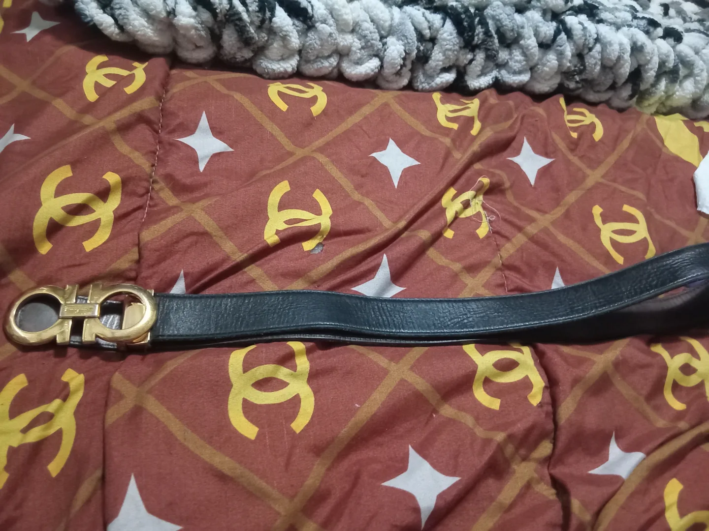 Salvatore Ferragamo Black Leather Belt image indicator(2)