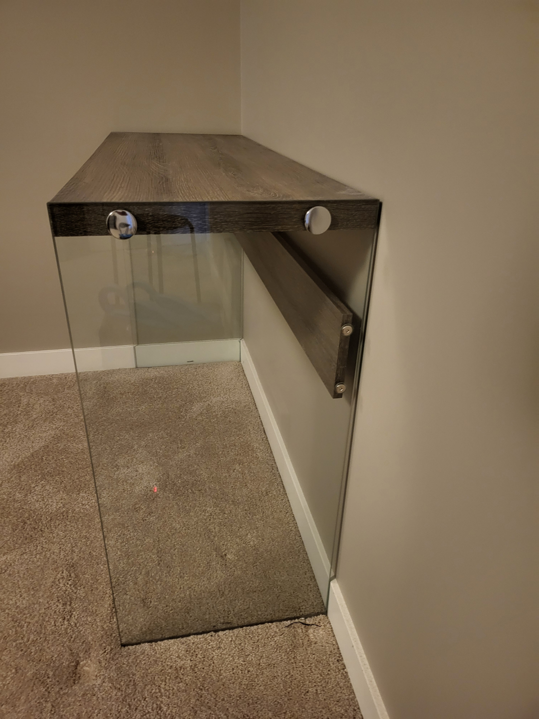 Modern Glass and Wood Console Table - photo 2