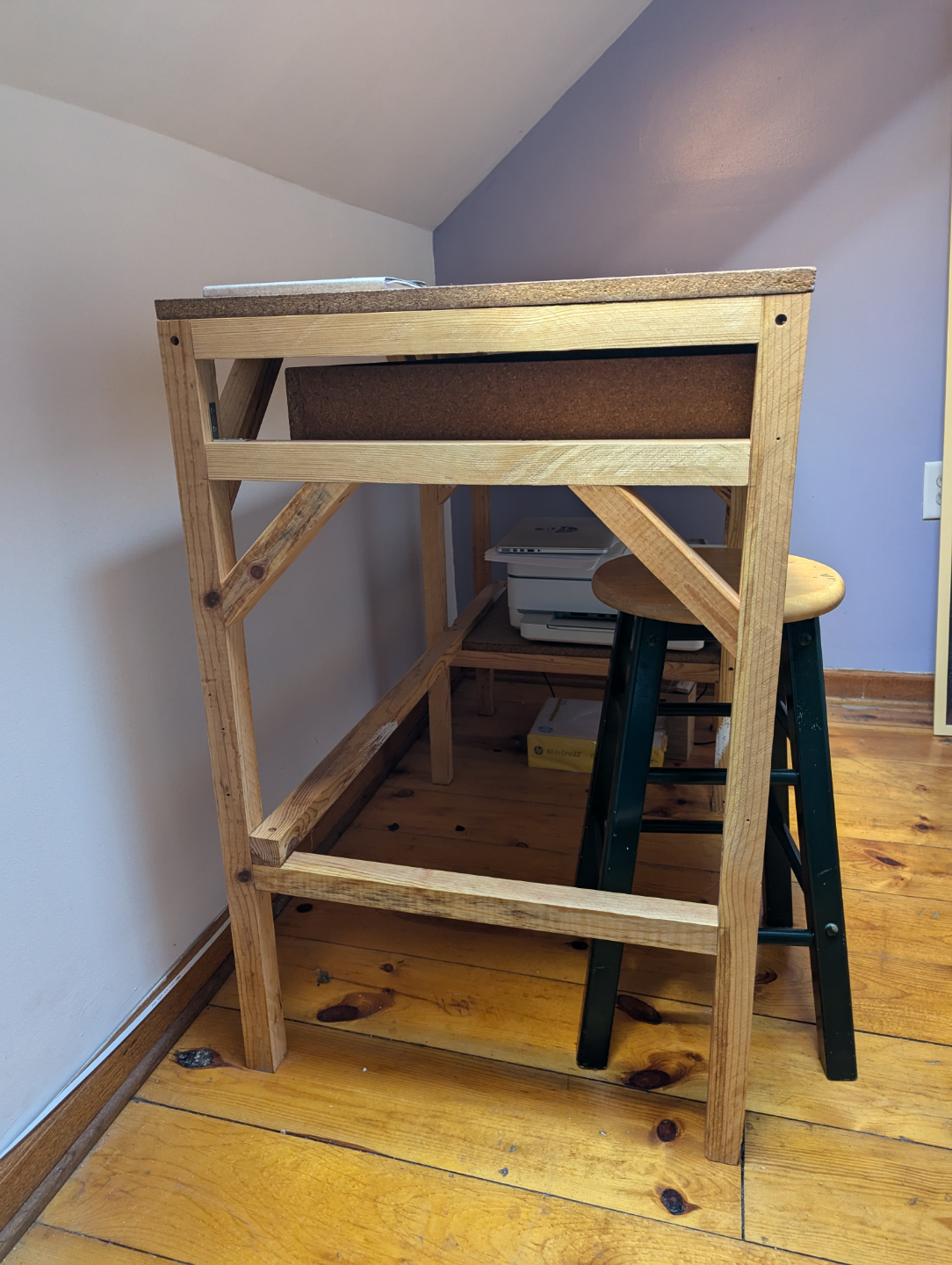Wood Desk with Two Drawers - photo 3