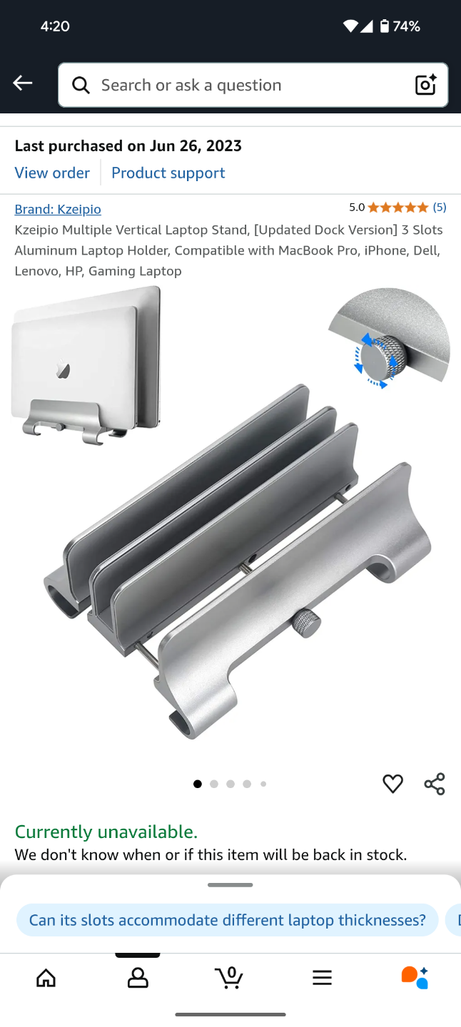 aluminum laptop holder