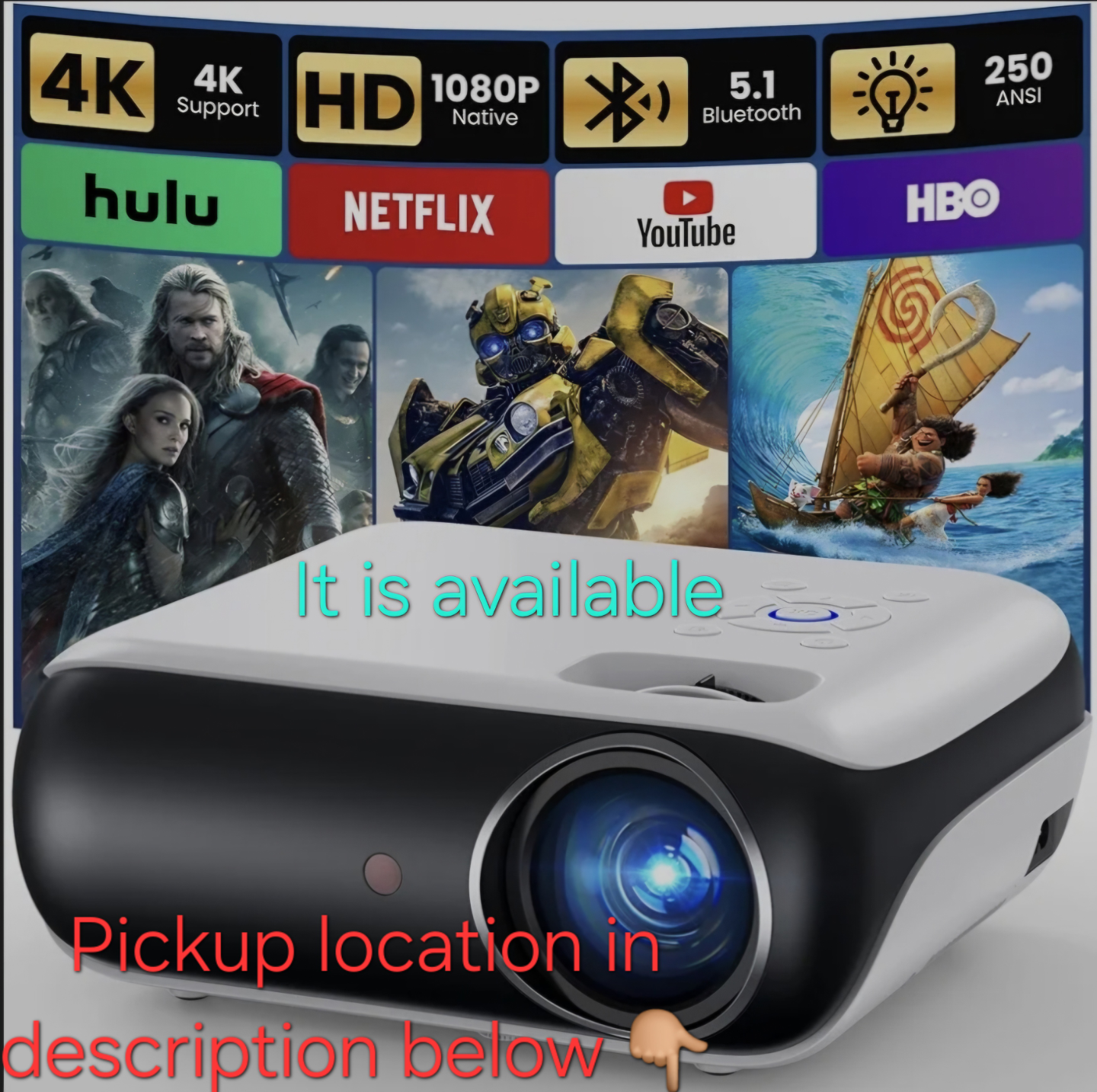 Brand New (Sealed)1080P Full HD Projecto