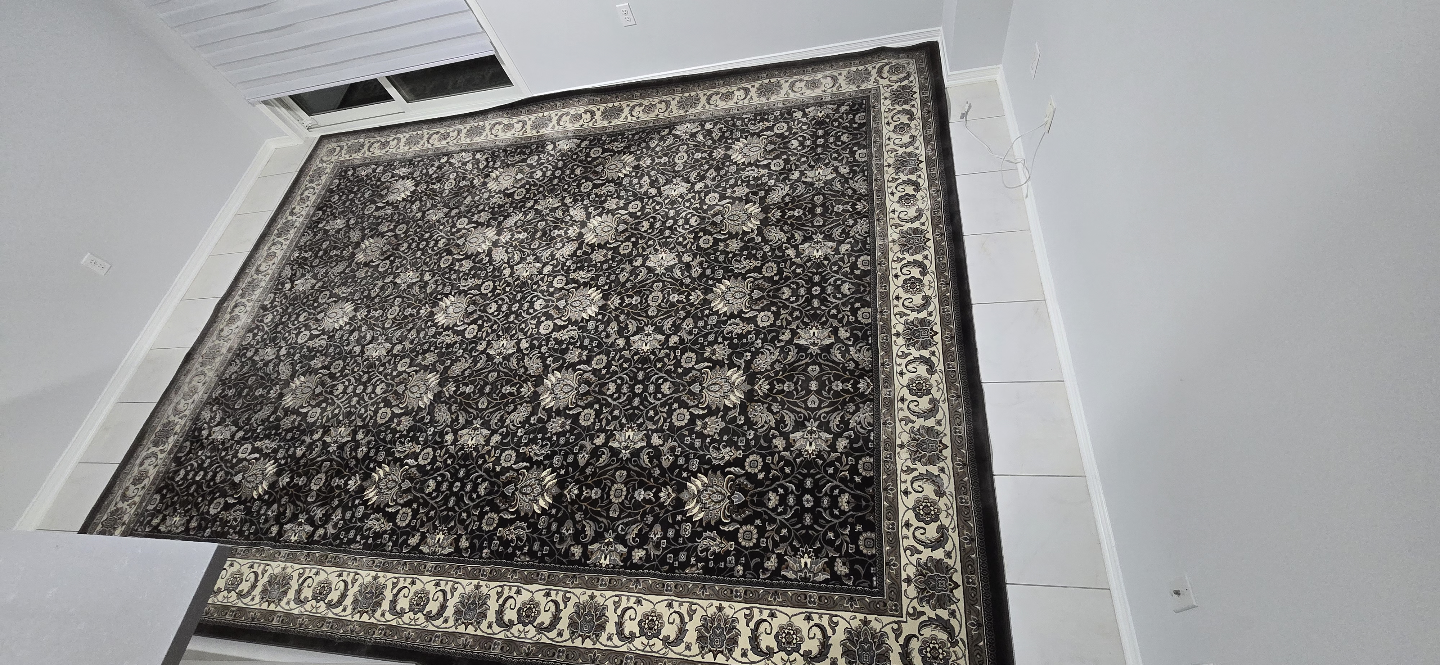 Large Tabriz Rug - Dark gray Floral Pattern - photo 2