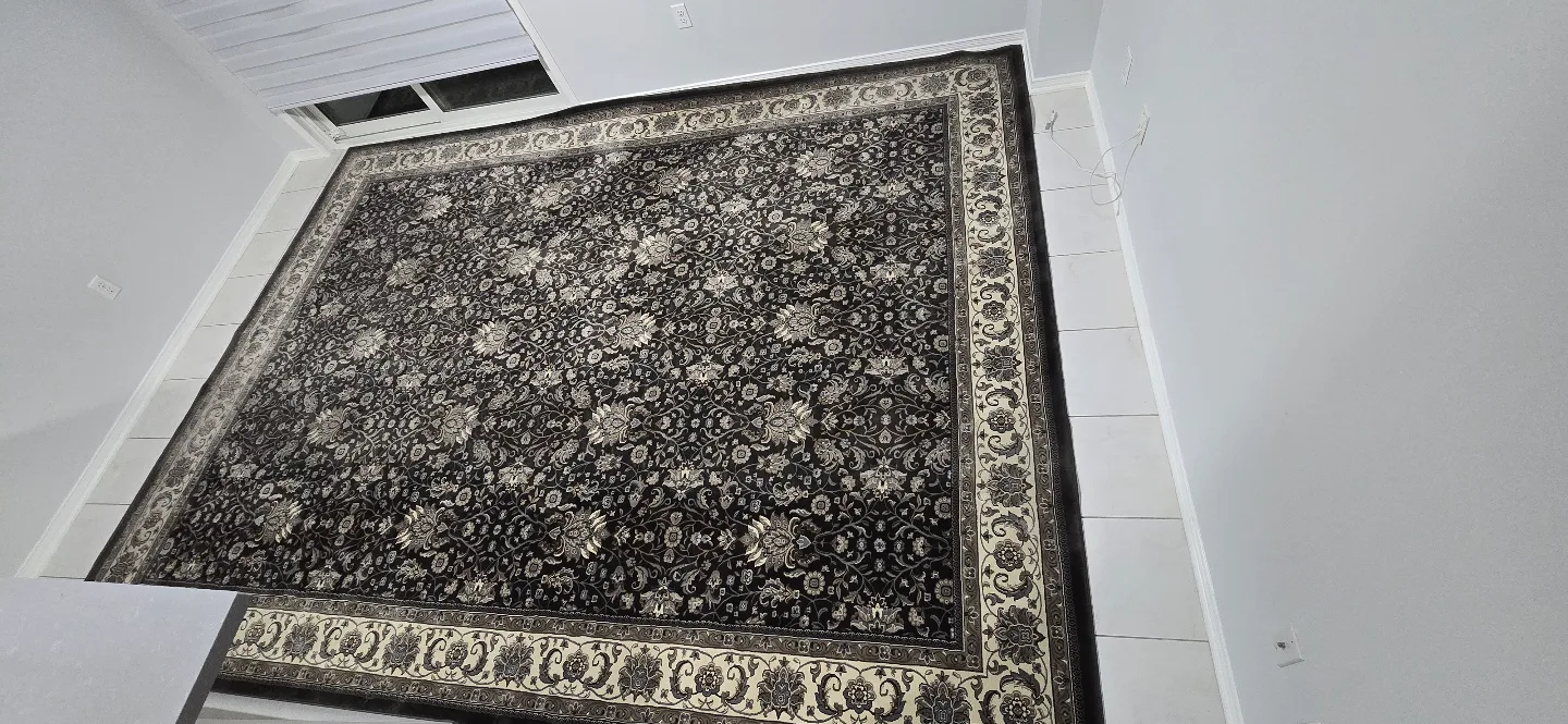 Large Tabriz Rug - Dark gray Floral Pattern image indicator(2)