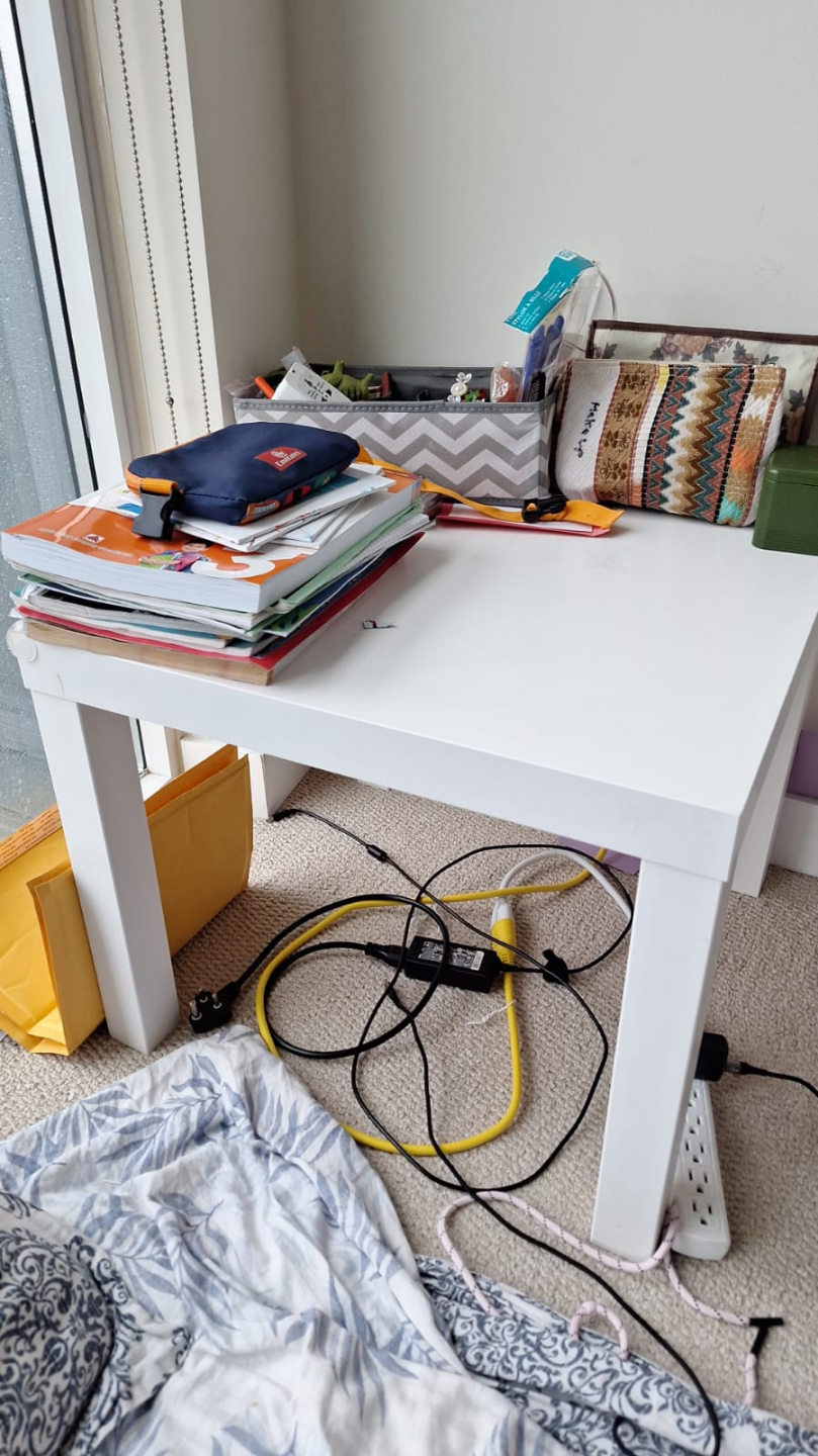White Square Side Table  one small one big - photo 2