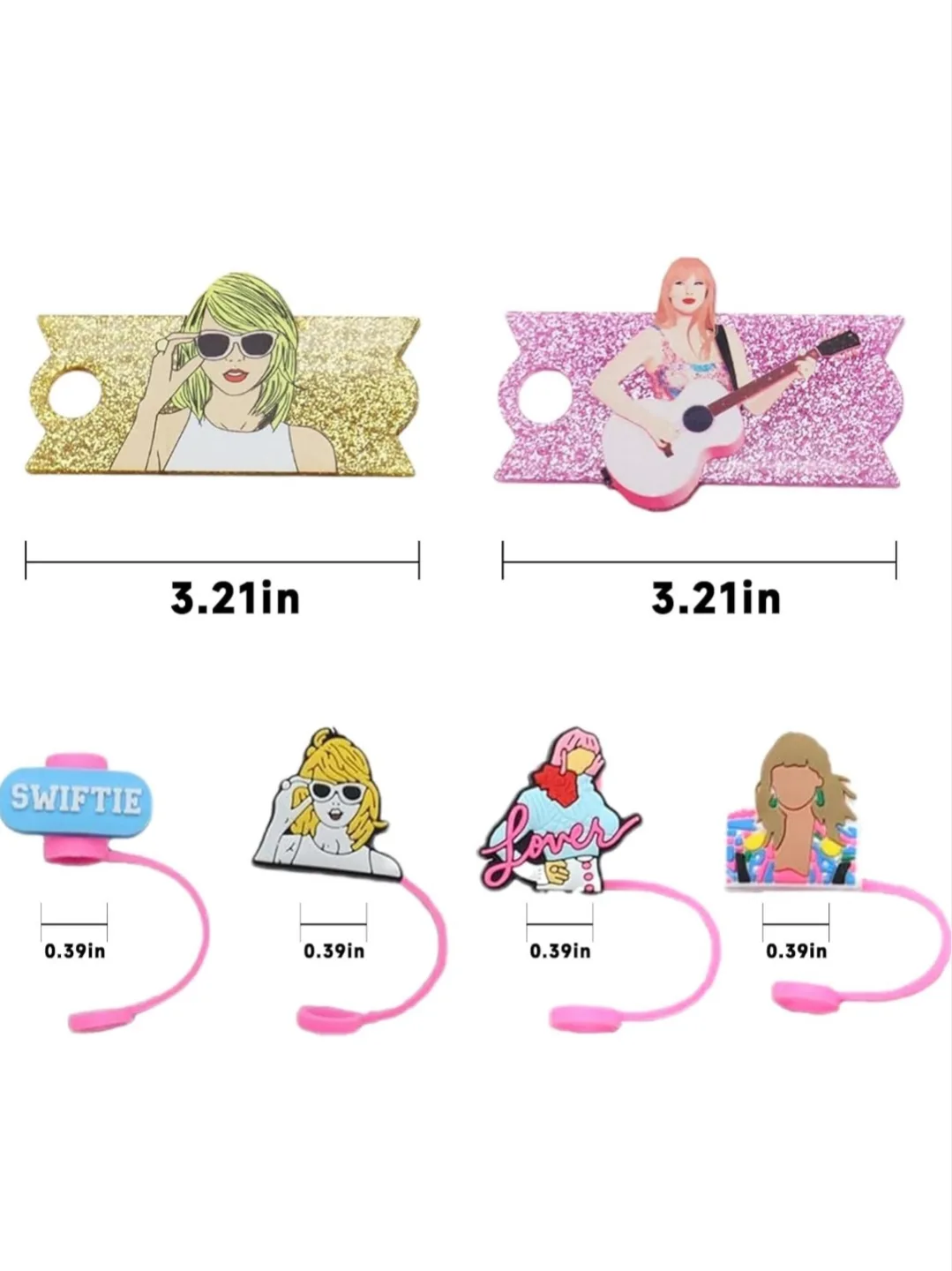 Set of Taylor Swift-Themed Straw Cap image indicator(4)