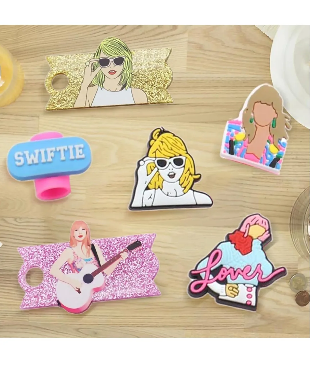 Set of Taylor Swift-Themed Straw Cap image indicator(5)