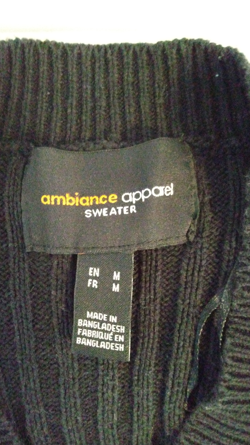 Ambiance Apparel kids Black Cable Knit Cardigan Sweater - Size M - photo 2