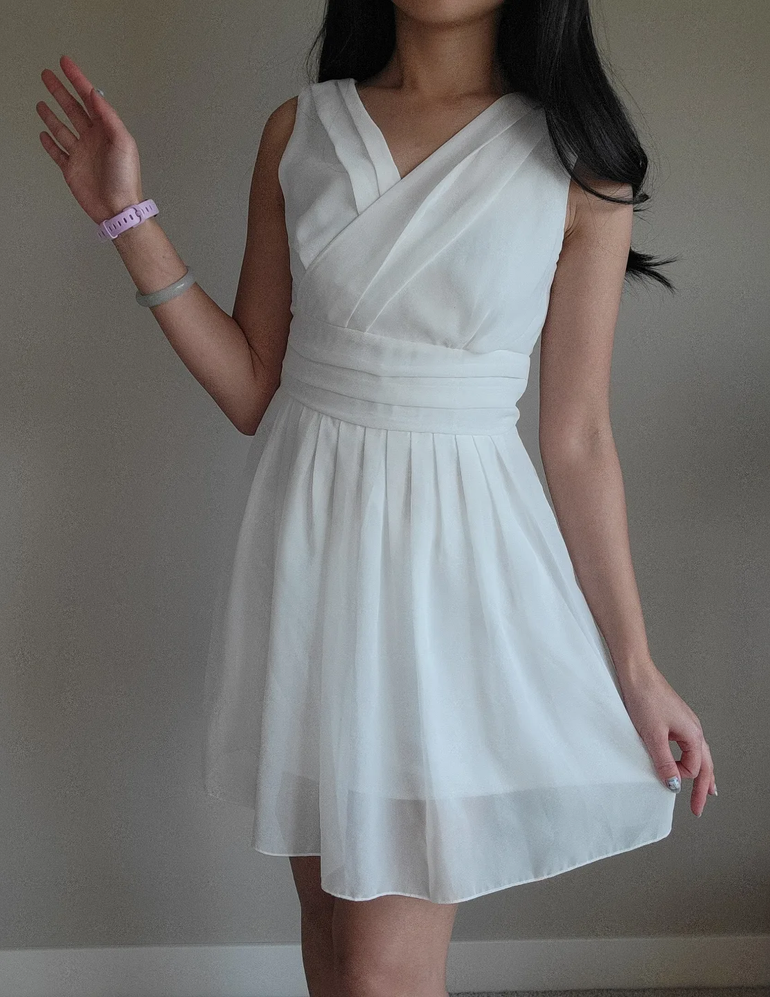 White Sleeveless Mini Dress thumbnail