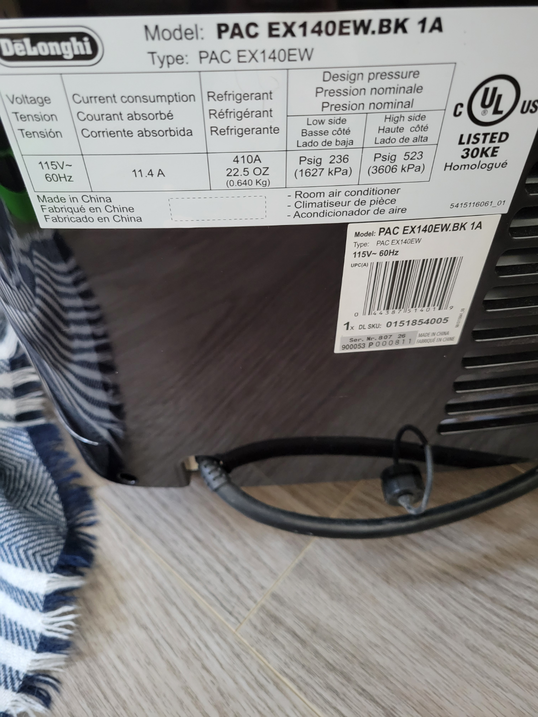 🧡DeLonghi Pinguino PAC EX140EW Portable Air Conditioner - photo 2