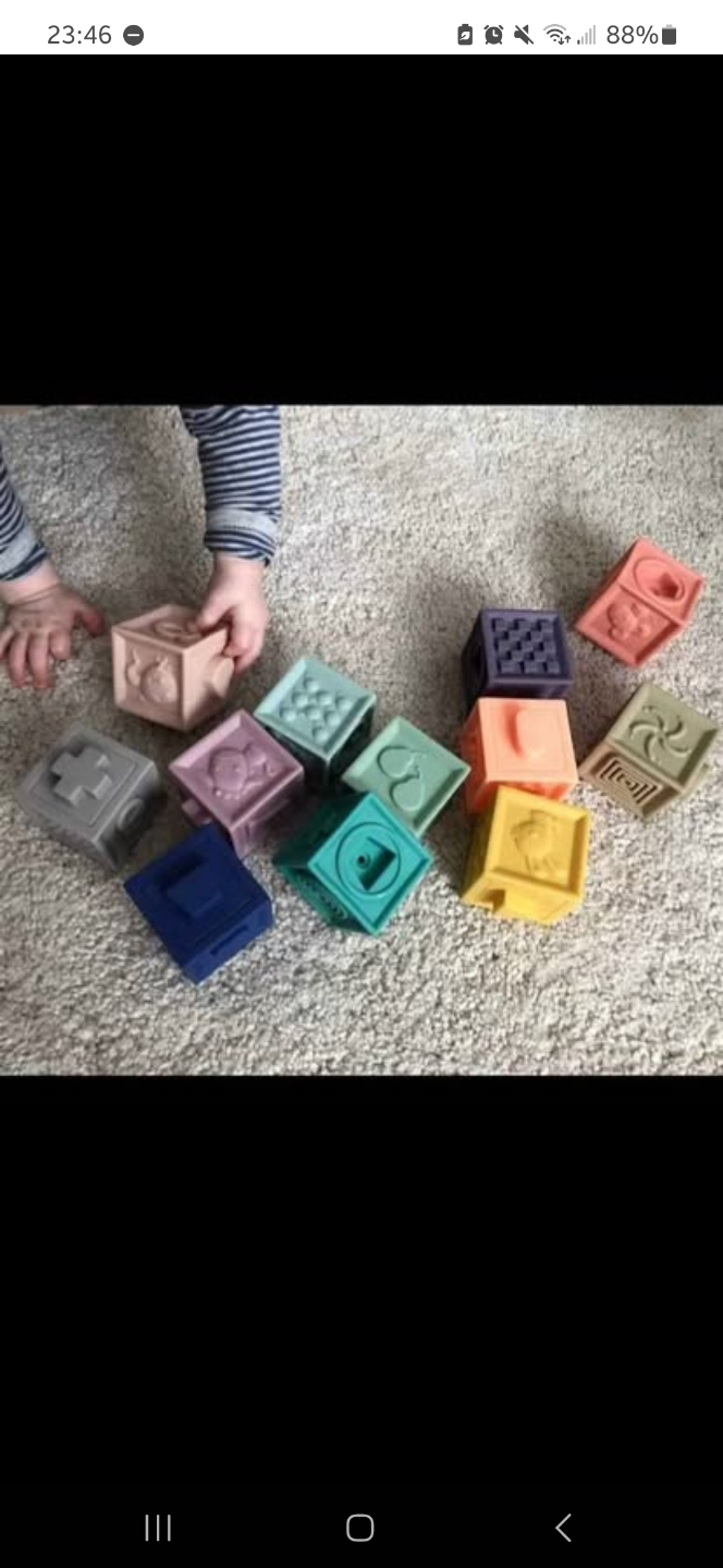 Soft Silicone Sensory Building Blocks for Baby - photo 3