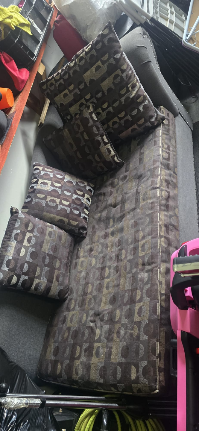 Grey Chaise Lounge with Pillows - photo 2